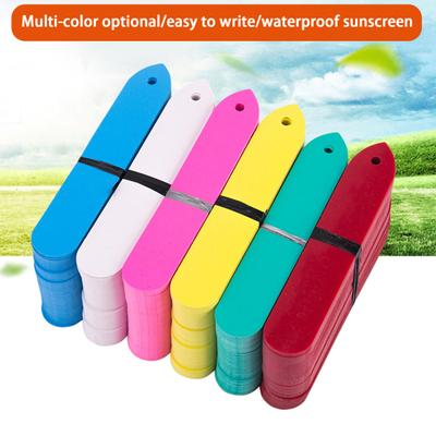 100Pcs/Bag Horticultural Ground Sign Easy To Write Waterproof with Hole Nursery Tray Round Head Succulent Plants Plant Label Garden Supply