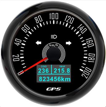 85mm Boat GPS Speedometer 0-160 MPH 200 KMH Odometer Gauge With Antenna Speed Meter Trip ODO COG Waterproof for Mairne Car Truck
