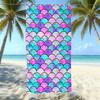 Seaside Microfiber Beach Towel, Water-Absorbing Quick-Drying Double-Sided Velvet Printed Bath Towel