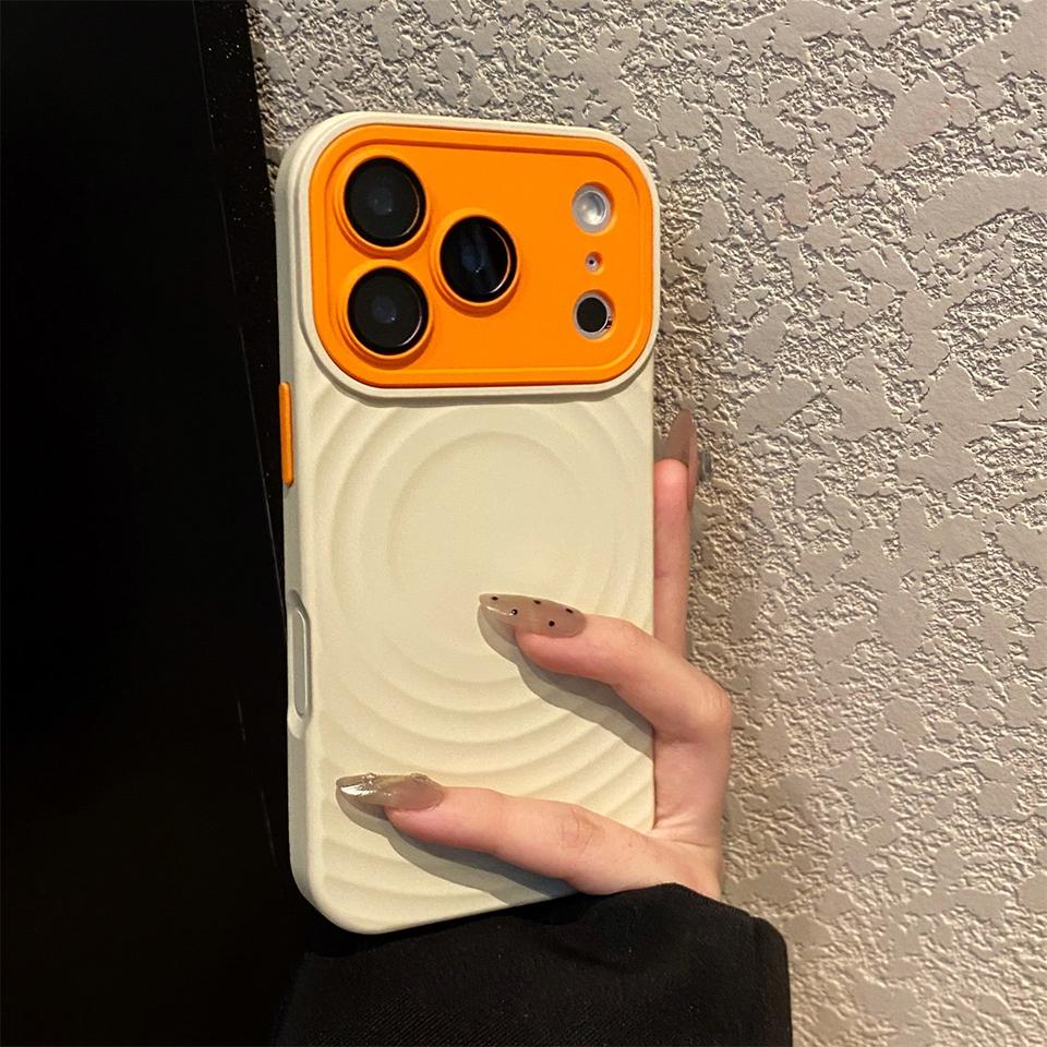 Cute Ring Magnetic Phone Case For iPhone 17 13 14 15 16 Pro Max Air Magsafe Official Big Windows Shockproof Protector Cover