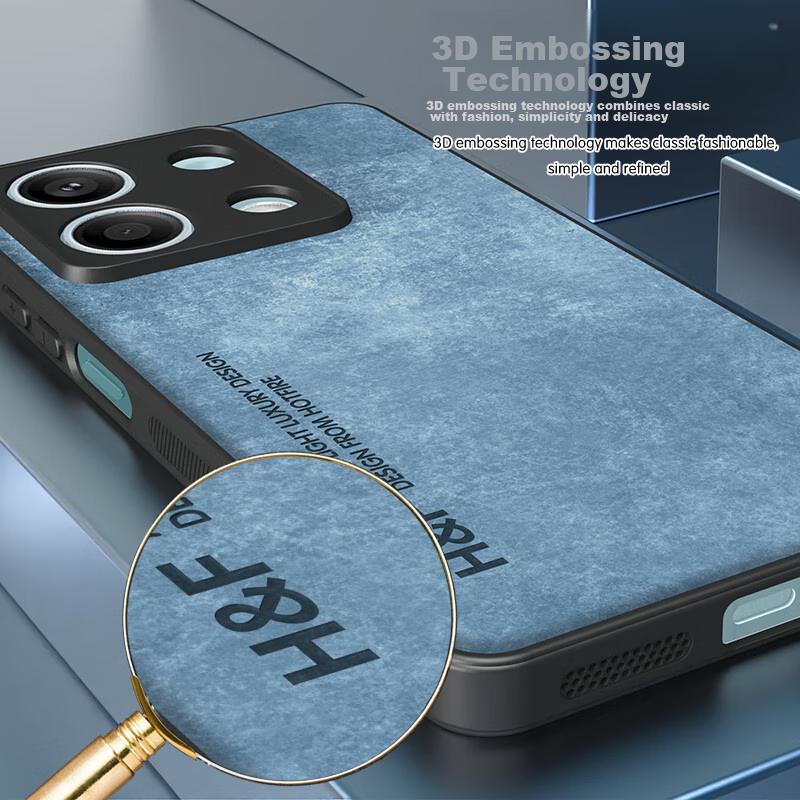 HotFire Phone Case for Xiaomi Redmi Note13 Pro, Upgraded Skin-Like Matte Lens Full Protection Silicone Case - Midnight Black