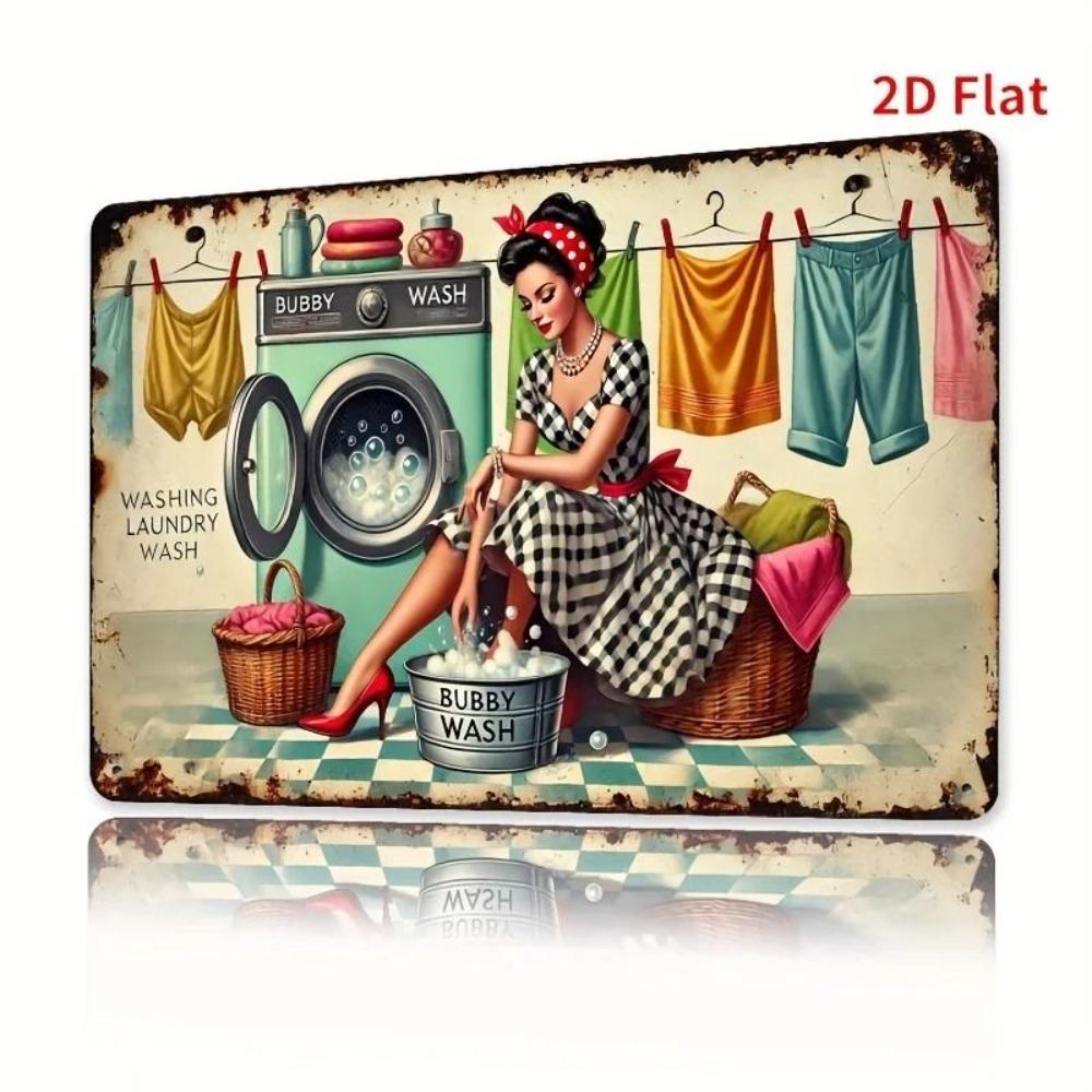 Vintage Pinup Girl Retro Poster Metal Tin Sign