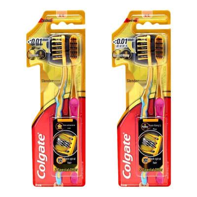 Slim Soft Binchotan Charcoal Gold Toothbrush