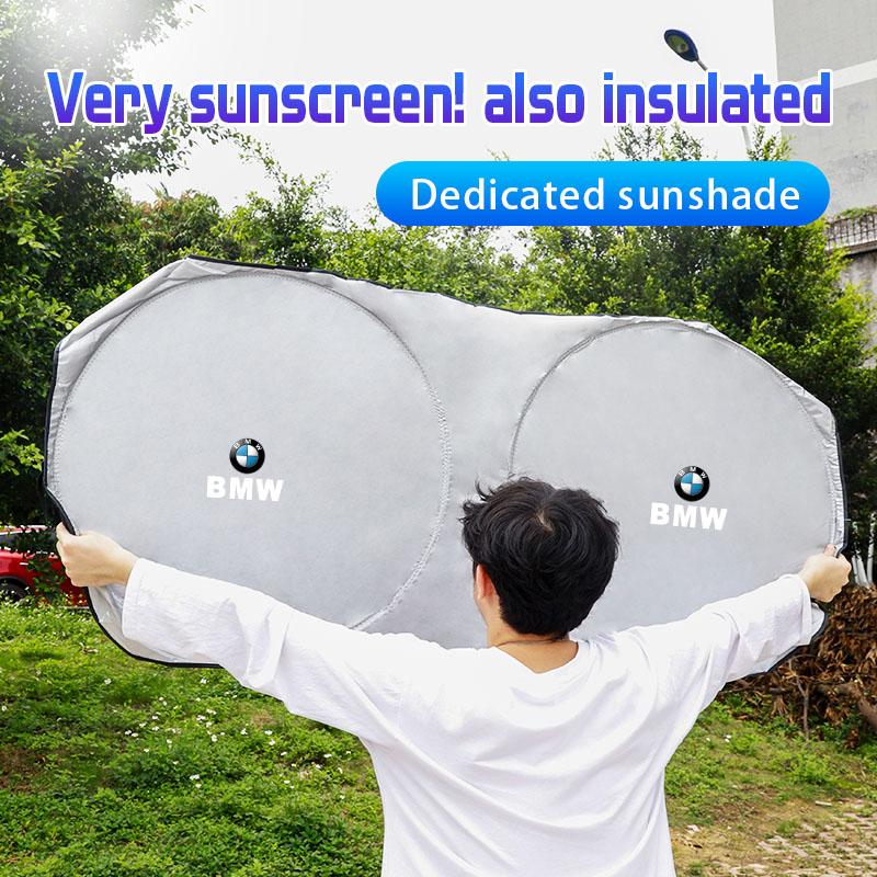 Car Windshield Sunshade Ultraviolet-Proof Sunshading Board Accessories Sticker For BMW X1 X3 X5 E46 E90 F20 E60 E39 F10 M1 M2 M3