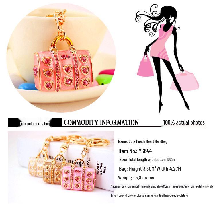 Creative Drip Oil Diamond Handbag Keychain Pendant Gift for Ladies