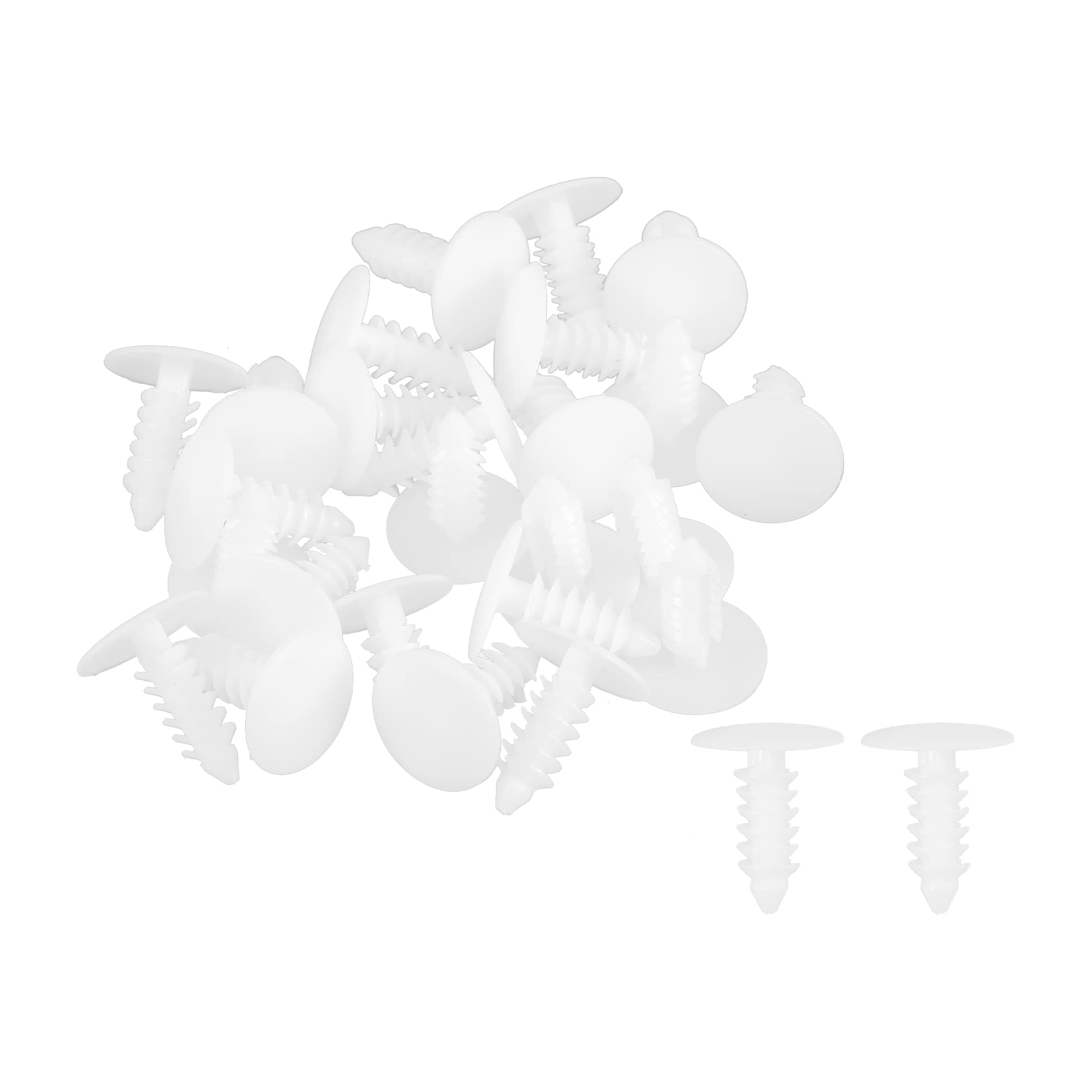 ACROPIX Push Bumper Fastener Rivet Clips Universal 5mm White 25pcs белый