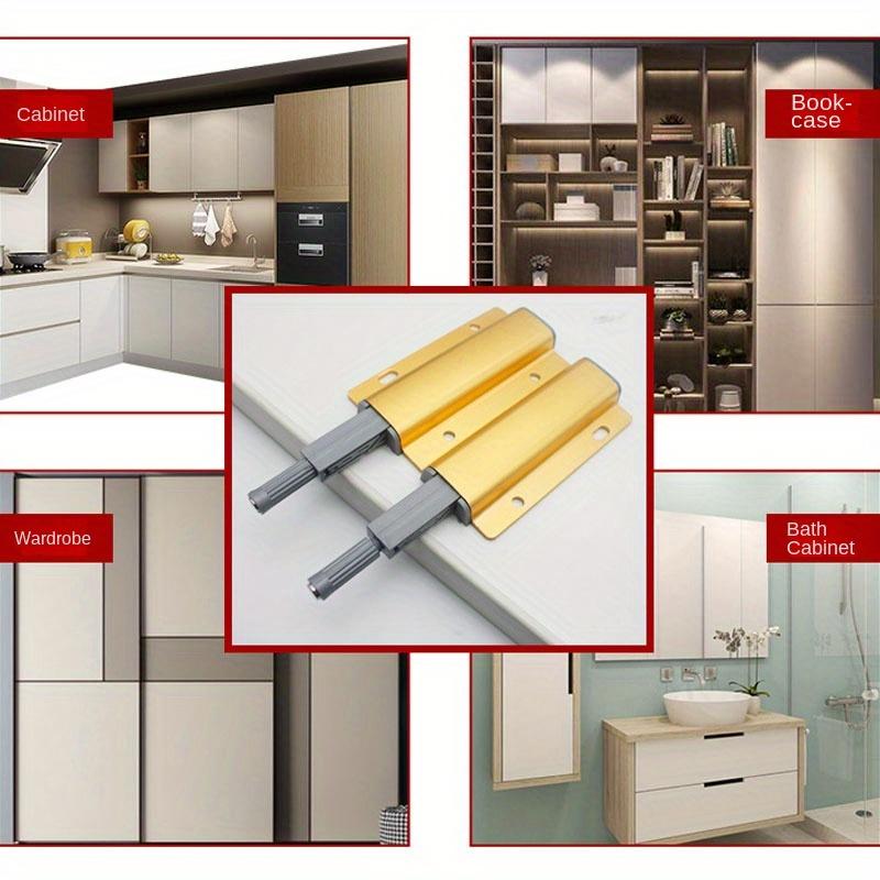 6pcs Push To Open Door Latch Magnetic Push Latches Adhesive Heavy Duty Touch Magnetic Door Cabinet Drawer Wardrobe Kitchen Door