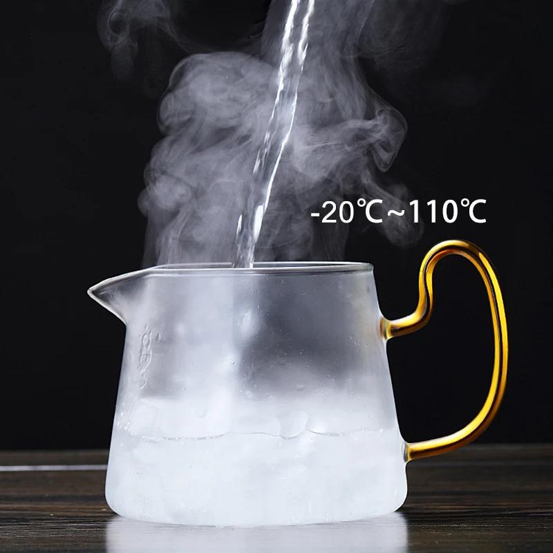 Ceainic din sticlă rezistentă la căldură pentru ceai de flori 750ml Sticlă practică Ceașcă pentru ceai de flori Ceainic multifuncțional Vas pentru sănătate Set de ceai