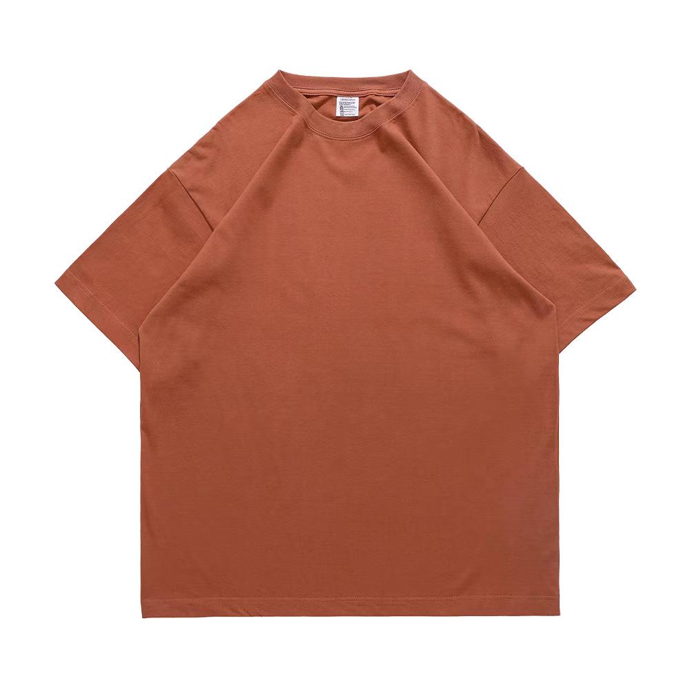 Heavy Short-sleeved Men's and Women's Pure Cotton Loose Large Size Oversize European and American Hip-hop Summer American Top New