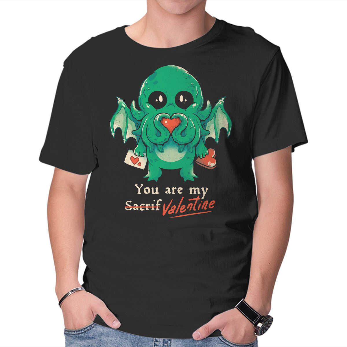 Unisex Crew Neck T-Shirt You Are My Sacrifice Valentine Graphic Short Sleeve Casual Tee M