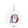 26 Letters Santa Christmas Pendant Acrylic Car Pendant Christmas Tree Decoration