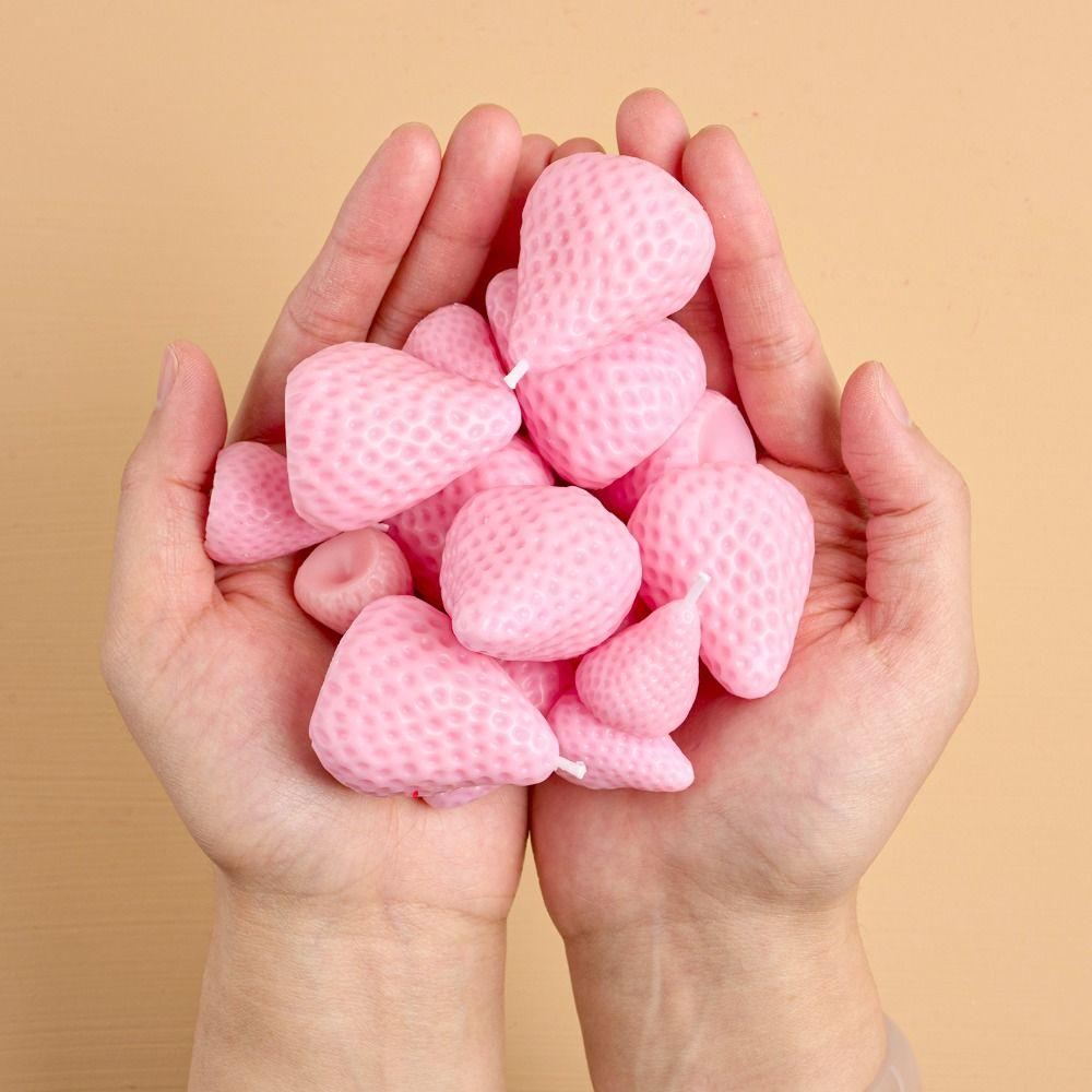 Silikon 3D Jordgubbsform Jordgubbsform DIY Ljusform Tårta Mousseform Bröllopsdag