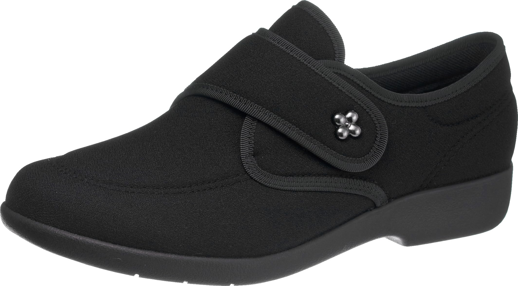 

[Kaiho Shugi] Comfort Shoes, Zipper Closure, Lightweight, KHS-L118, Black Stretch, 22.5cm, 3E