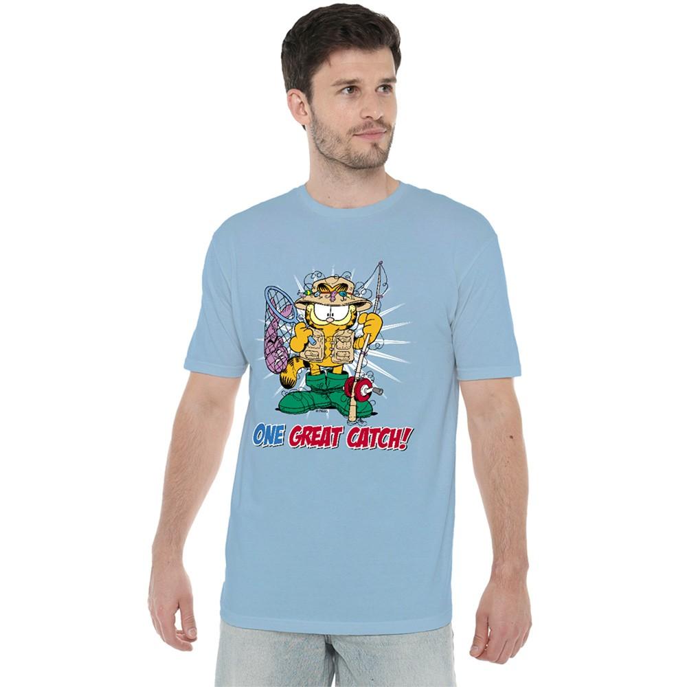 Garfield One Great Catch T-Shirt S-2XL Light Blue XXXL