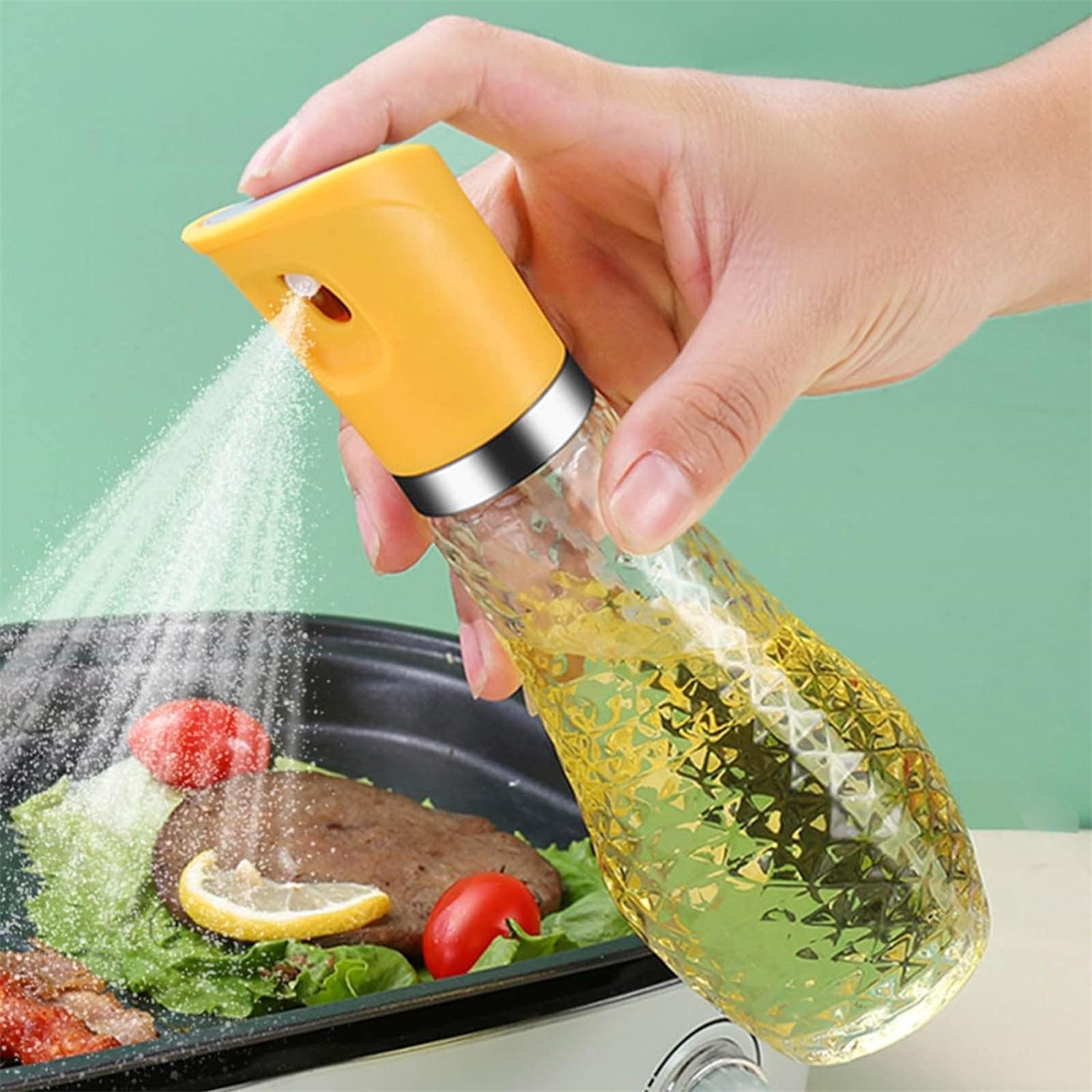 

Kitchen Gadgets Press Type Oil Sprayer Portable Large Capacity Spray Glass Oil Bottle For Baking Outdoor Barbecue Camping жёлтый