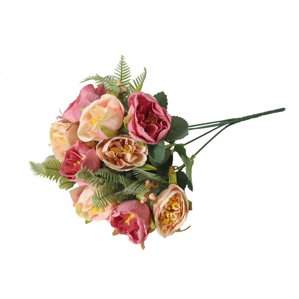 1PC Artificial Austin Rose Bouquet – Dining Table Centerpiece, Artificial Flowers for Living Room, Home Decor, Party Decoration