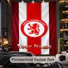 TapestryMiddlesbrough FC Custom Name Text Personalized Wall Hanging Tapestry Home Wall Decor