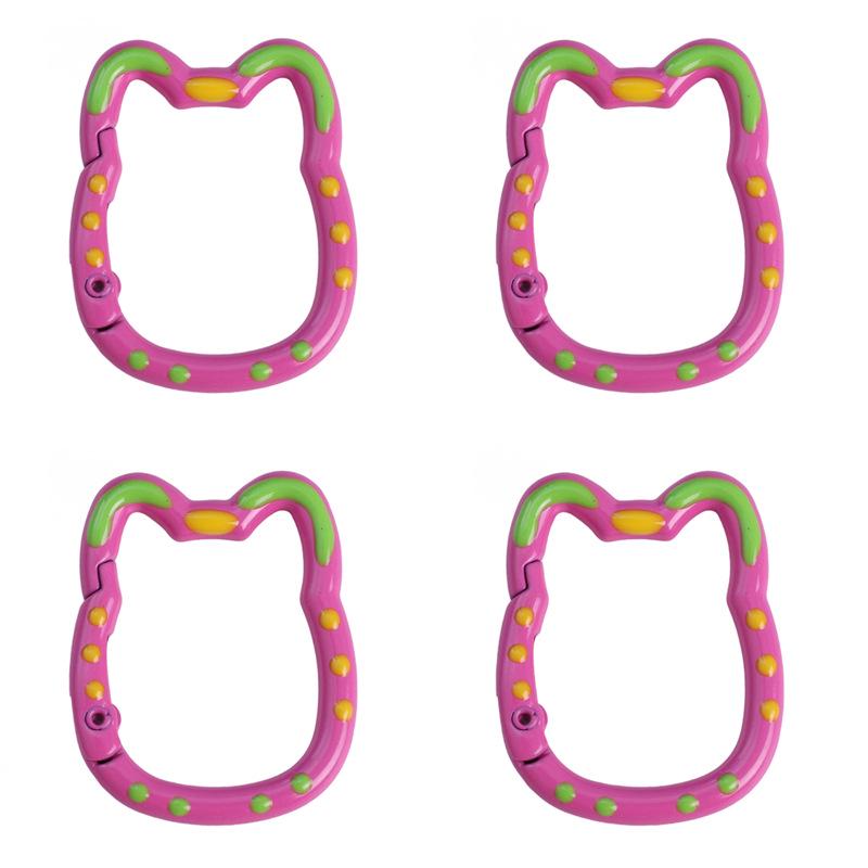 Alloy Lucky Cat Keychain: Double-Sided Drip Oil Pendant with Spray Paint Finish