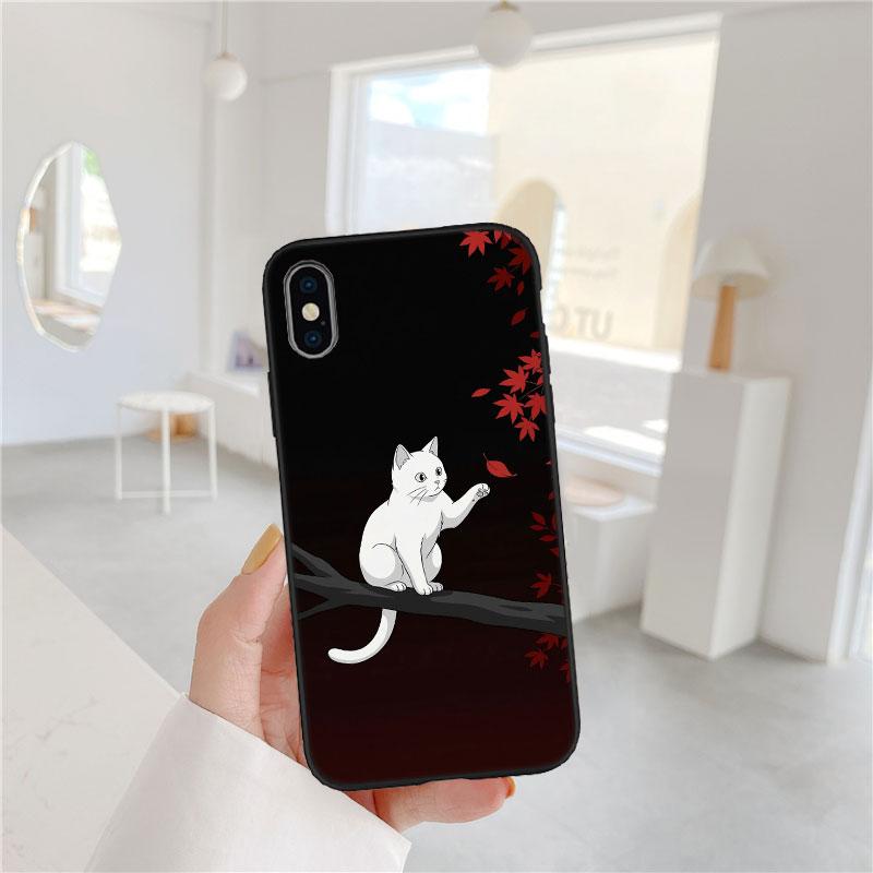 LO23 Cat Kitten Meow Soft Shell Phone Case for Samsung Galaxy S20 S21 S22 Ultra FE + Plus A21S A22 A24 A25 A26 A30 A30S A31