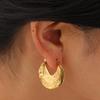 Vintage Metal Stainless Steel 18K Gold Color Earring Geometric Unusual Earrings for Women Statement Stereoscopic Stylish Jewelry