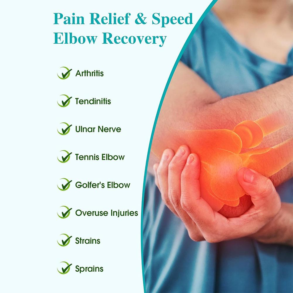 Elbow Brace for Cubital Tunnel,Adjustable Elbow Splint for Sleeping, Tendonitis, Tennis Elbow, Comfortable Stabilizer Support for Women and Men