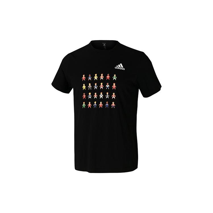 adidas 8-Bit Tee Printing Sports Short Sleeve Black Men s GL1999 XXXL