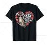 Cats Are My Valentine Cute Kitten Valentines Day T-Shirt