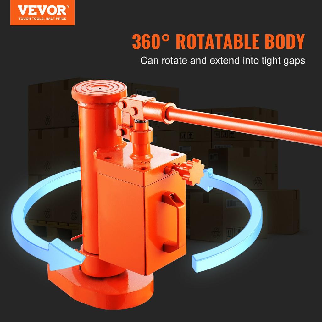 VEVOR Hydraulic Toe Jack, 5 Ton On Toe Toe Jack Lift, 10 Ton On Top Lift Capacity Machine Jack, 1.0-9.1 In Toe Height, 14.6-22.4 In Top Height