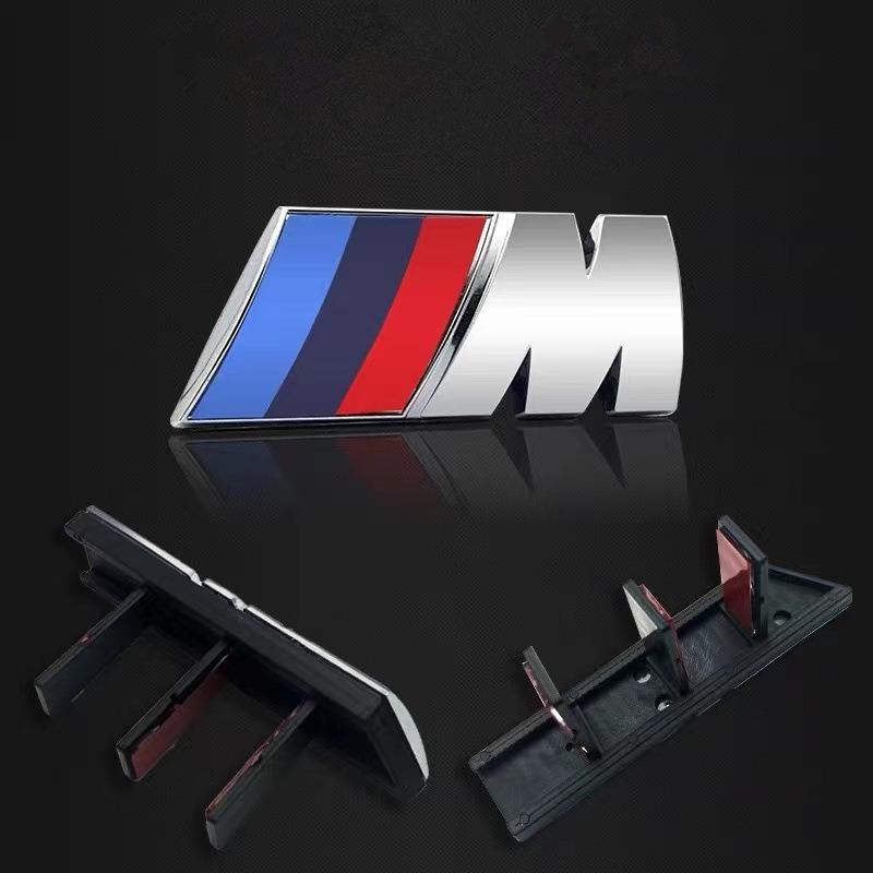 BBIO8 3D Car Front Grille M Badge Emblem Decoration Accessories For BMW M E34 E36 E60 E90 E46 E39 E70 X1 X3 X5 X6 M1 M2 M3 M4 M5 M6 M7