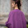 2026 Autumn Women's Zen-Style Cotton Linen Cardigan with Frog Buttons for Tea Ceremony