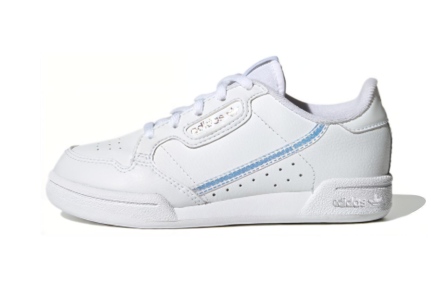 Adidas Originals Continental 80 Comfortable Abrasion Resistant Low top Kids Skateboarding Shoes White FU6668 29
