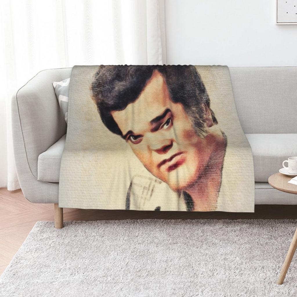 Conway Twitty, Music Legend Throw Blanket Softest Extra Large Throw Vintage Baby Bed Covers Flannels Blankets