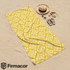 Yellow Damask Soft Portable Travel Towel Unisex Ultra Lightweight Microfiber Oversized Sand Free Quick Dry Beach Towel