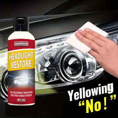 Car Headlight Restoration Fluid - Removes Yellowing, Oxidation, and Scratches | Nano-Coating Uv Protection | Restore Headlight Clarity