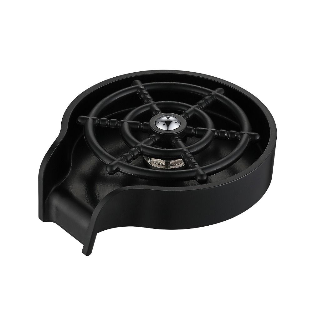 Automatic Cup Washer Black Silver Sink Water Bottle Washer Durable Cup Rinser For Kitchen Sink