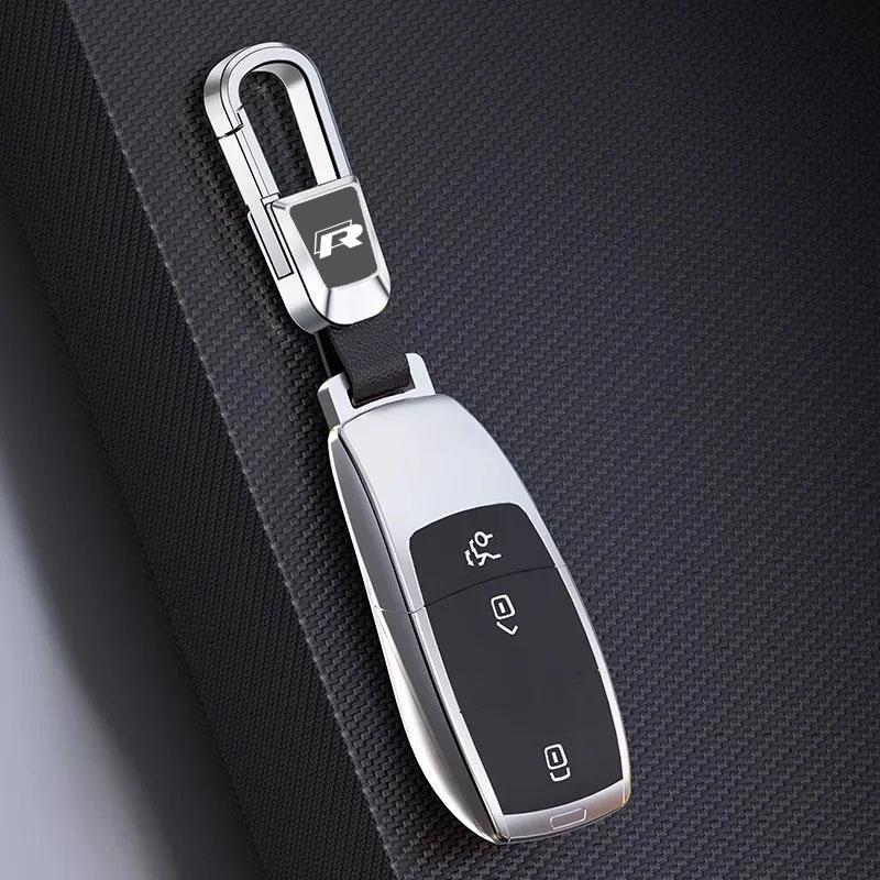 2026 Hot For Volkswagen VW Leather Key Rings High-Grade Metal Keyrings Car Keychain For Volkswagen VW New Rline Golf Tiguan Vent