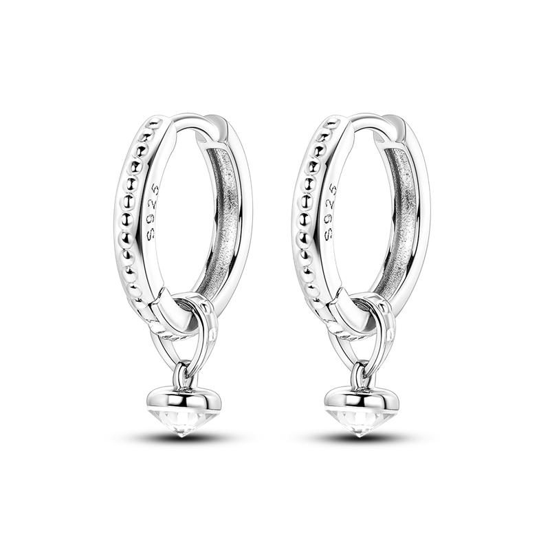 925 Sterling Silver Earring Honey bee with diamond Shells Earrings Jewelry Gift Wedding Earrings For Women Jewellery gift
