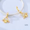 Sales 925 Silver Golden Series Charms Beads Cross Devil's Eye Bow Charms Pendant Fit Bracelet DIY Jewelry
