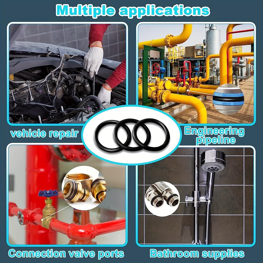 1540Pcs O Rings Assortment Kit Metric Nitrile Rubber Oring Set with 4 Pick for Automotive Faucet Pressure Washer Plumbing Repair
