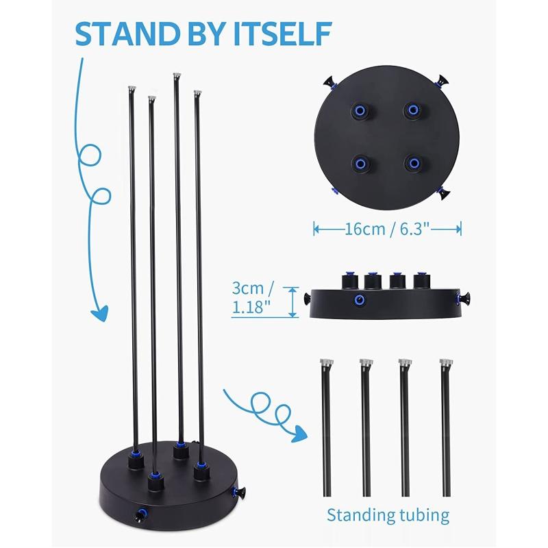 Stand Mister System for Garden Patio Lawn Plants Portable Misting System Camping Swimming Cooling Misters Easy Assemble