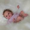 Cute 18 Inch Reborn Toddler Dolls Felicia Soft Cloth Body Sweet Newborn Babies Doll Real Life Handmade Rooted Hair Baby Dolls for Kids Toy Collector