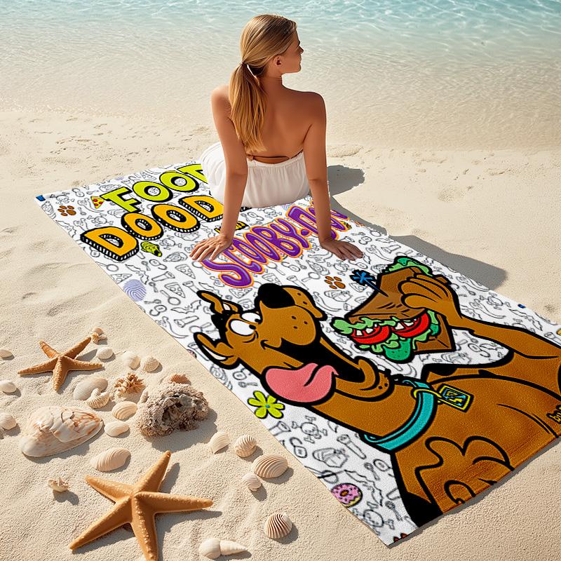 Halloween fantasy comedy adventure cartoon movie Scooby-Doo towel outdoor camping vacation swimming beach towel outdoor absorbent bath towel Y16