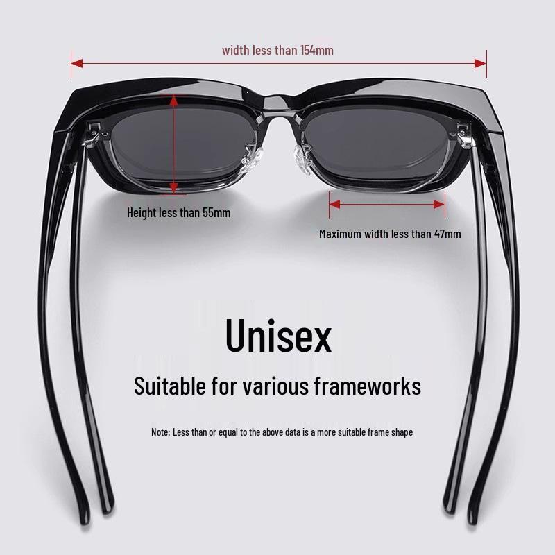 Men's Myopia Polarized Clip-On Sunglasses Set - Anti-UV Driving Glasses for Men & Women