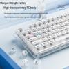 Transparent Wireless Bluetooth Crystal Keyboard & Mouse Set - Silent Mechanical for Girls’ Office