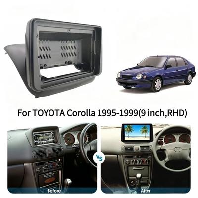 Für TOYOTA Corolla 1995-1999 Rechtslenker 9 Zoll Autoradioblende Dekoratives Panel Montage Auto Innenzubehör