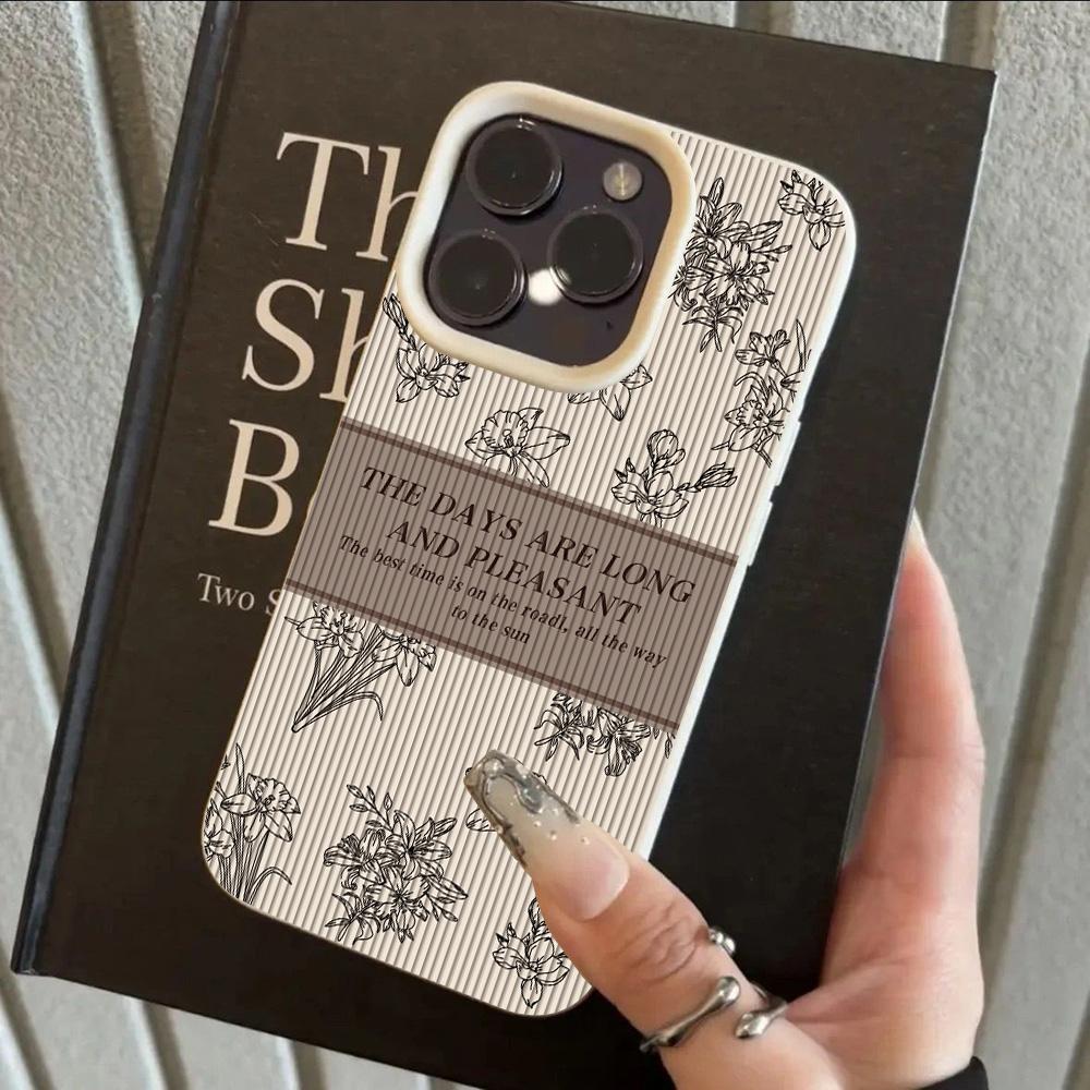 HOT Luxury Flower Lily Cool Lichee leather pattern Phone Case For iPhone 17 16e 16 15 14 13 12 11 Air Pro Max Plus X XR XSMax