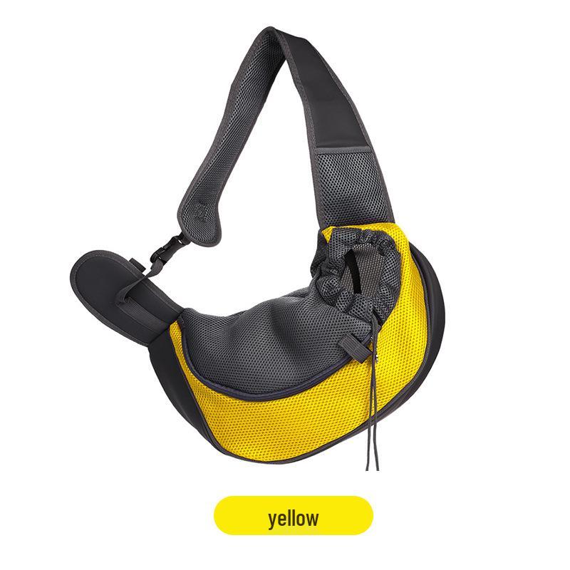 Sac à bandoulière de voyage pour animaux de compagnie - Maille respirante laissant passer la tête pour chats et chiens