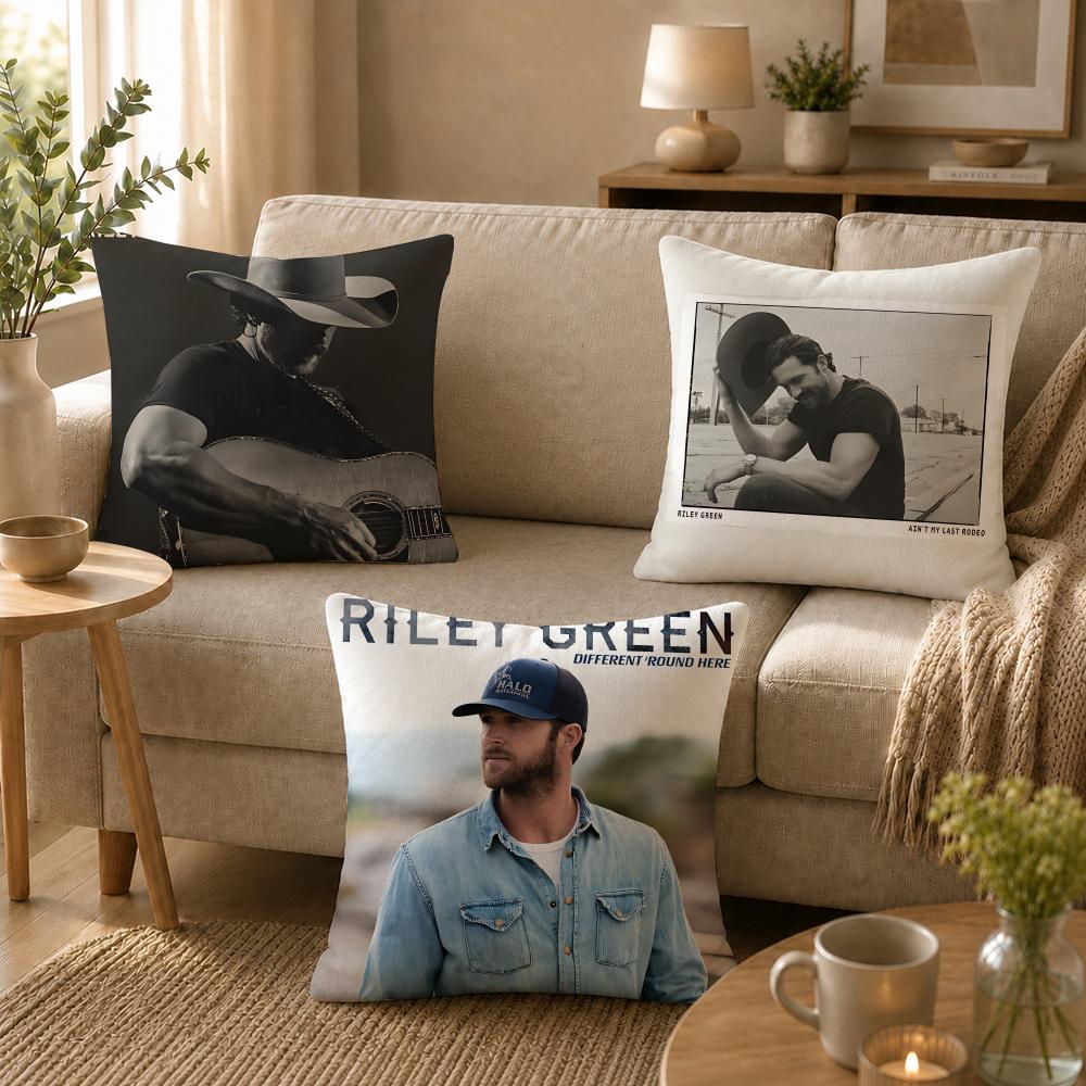 Singer RRiley GGreen Cushion Cover Soft Short Plush SkinFriendly Cushion Case for MultiScene Use