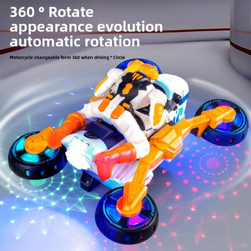 Майбутній солдат Світловий Трансформуючий Мотоцикл Іграшка для Хлопчиків з Обертовою Музикою та Світлодіодними Ефектами