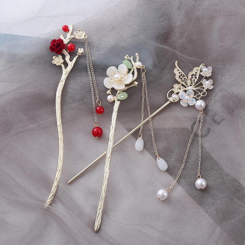 Traditional Tassel Hairpins: Elegant Hair Accessories for Hanfu & Qipao